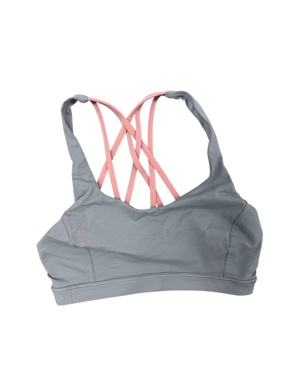 Lululemon Free To Be Serene Bran Light Support Rhino Grey / Pink Puff Sz 4